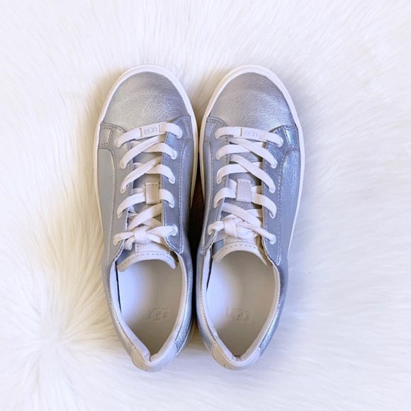 UGG Women’s Zilo Metallic Silver Sneakers - Picture 3 of 8